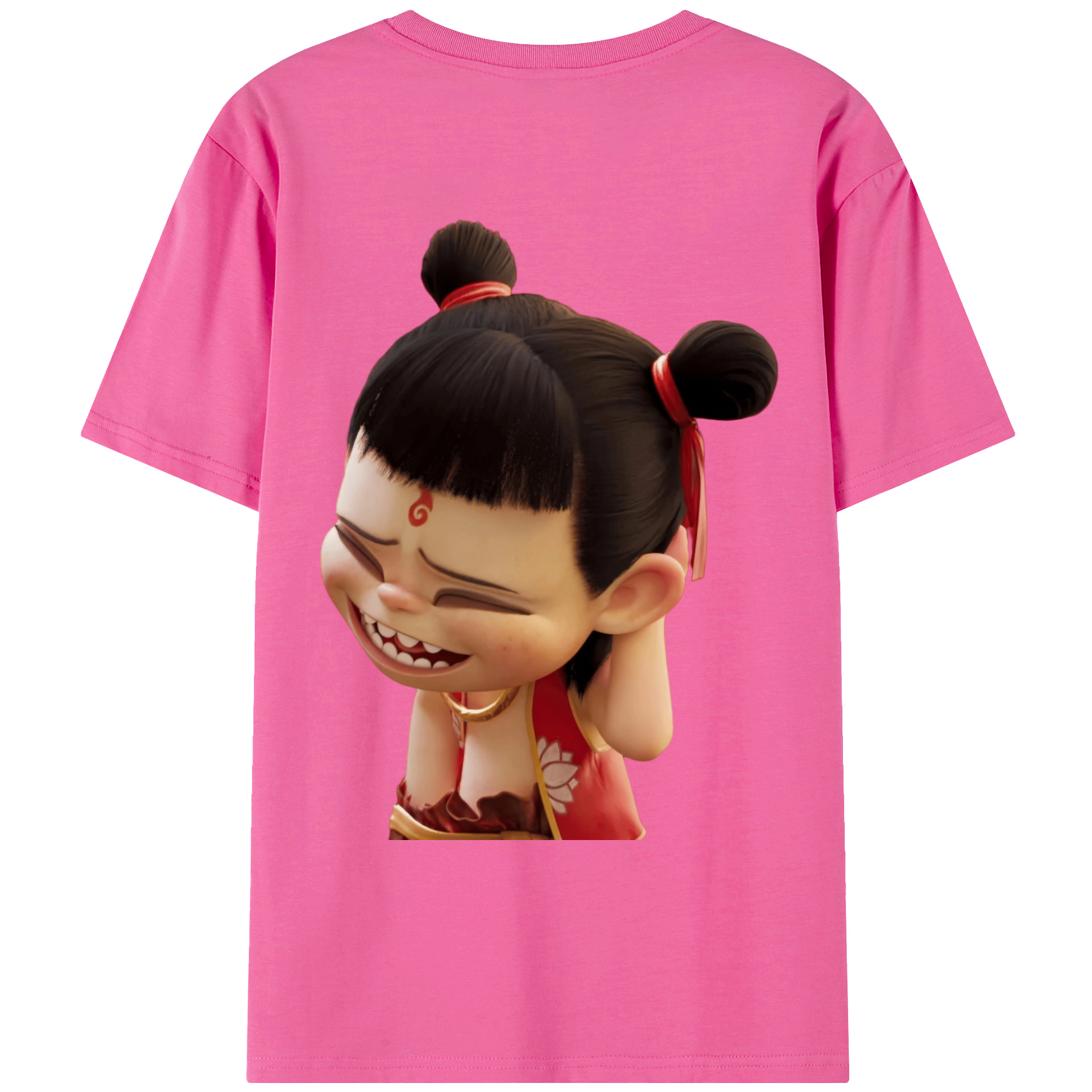 （画像用） Ne Zha 2 ナタ 魔童の大暴れ レディース半袖Tシャツ(バックプリント)